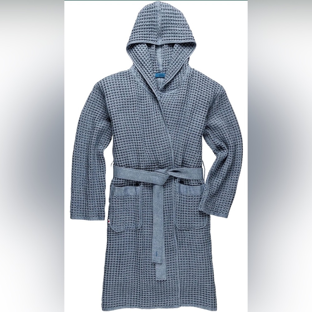 Onsen Waffle Weave Hooded Robe - Size Small, Unisex